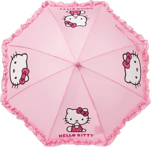 Miniatura 2 de SANRIO Paraguas para niña con diseño de Hello Kitty en 3D con mango de 20.0in, color rosa