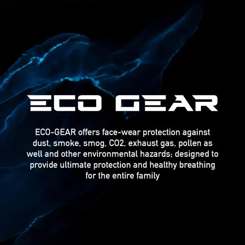 Miniatura 6 de ECO-GEAR Máscara facial anticontaminación, respirador de partículas, máscara para polvo, gases de escape, humo, humo, polen y humos, máscara bucal