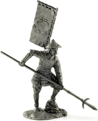 Miniatura 4 de General chino, dinastía Han. Escultura de metal. Colección 2.126 in (escala 1/32) Figura miniatura. Soldados de juguete de lata