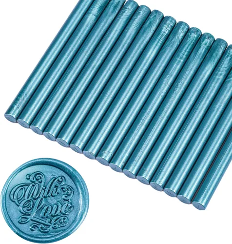 Yoption 15 barras de cera para sellar pistola de pegamento para sello de cera, ideal para invitaciones de boda, sobres, tarjetas, ideas de regalo de