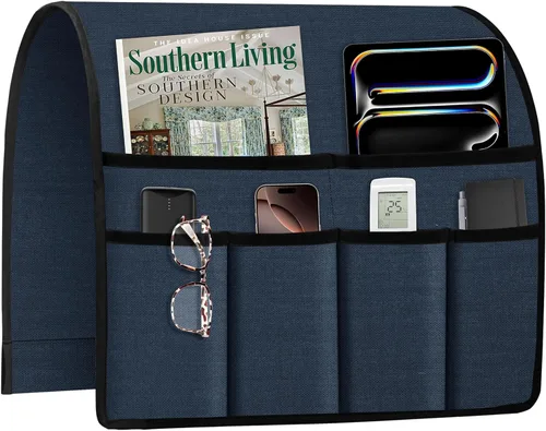 Miniatura 37 de Joywell Organizador de Sillón Reclinable con 6 Bolsillos Caddy de Sillón Soporte de Control Remoto para Sofá Reposabrazos Organizador Antideslizante