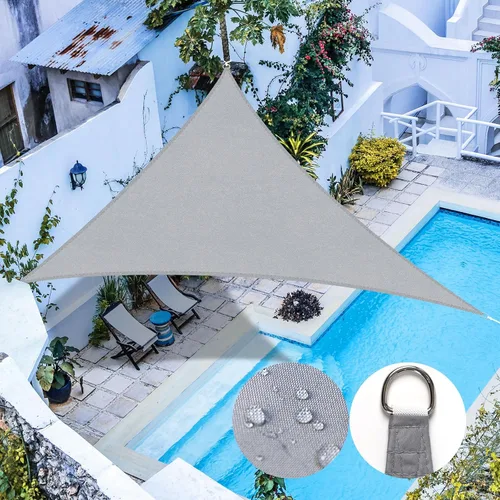 Miniatura 25 de RICHIE Toldo Vela de Sombra Solar Mejorado de 8'x10' Rectangular, Resistente al Agua y Bloqueo UV para Patio Exterior Césped Playa Jardín Cochera