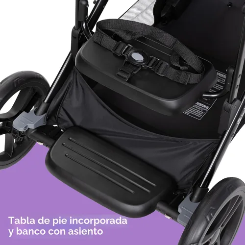 Miniatura 14 de Baby Trend Morph Cochecito Modular de Individual a Doble, Dash Black