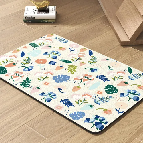 Miniatura 22 de Tapete para comedero de mascotas, absorbente, para tazón de alimentos y dispensador de agua del perro, no deja manchas, se seca rápido, de 23 x 34