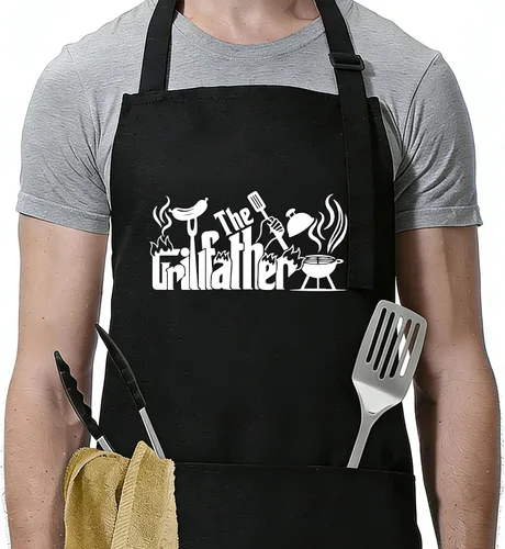 Miniatura 13 de Funny Apron for Men Women, Birthday, Father’s Day Grilling Gifts for Papa, Husband.