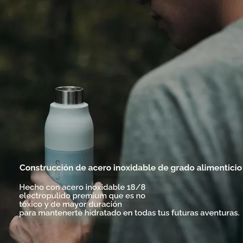 Miniatura 3 de LARQ Bottle Twist Top - Botella de agua aislada de acero inoxidable de 17 onzas, sin BPA, botella de agua reutilizable para campamento, oficina