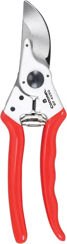Corona BP 4250 Tijeras de podar forjadas de acero con mangos de aluminio tipo bypass - Capacidad de corte de 1 pulgada para tallos y ramas, rojas