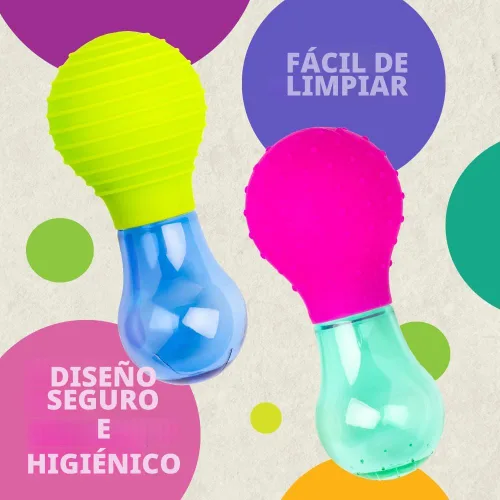 Miniatura 4 de Mobi Skwooshlz Bombillas Exprimibles de Agua - Juguetes de Baño de Silicona para Bebés, Juguetes de Bañera para Bebés para Niños Pequeños, Sin Látex