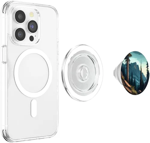Miniatura 4 de Mountain Wilderness - Pinos para exteriores, senderismo, bosque terroso, PopSockets MagSafe PopGrip para iPhone