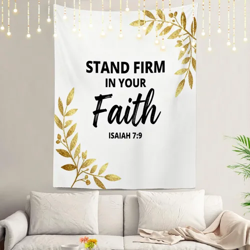 Miniatura 83 de Shrahala Tapiz de pared cristiano con palabras blancas, palabras de Navidad, escuela, Jesús, Biblia, adoración de la Biblia, tapiz grande