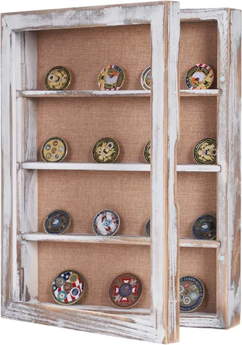 Miniatura 8 de Caja de sombra grande de 12 x 16 pulgadas con estantes, caja de sombra con estantes extraíbles para medallas en miniatura y coleccionables