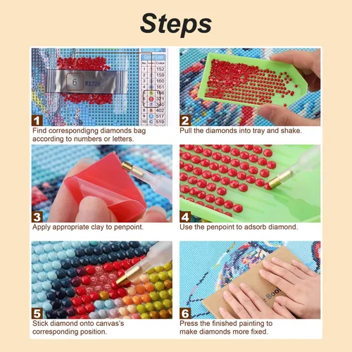 Miniatura 7 de Kits de pintura de diamante Stalente para adultos, paquete de 10 kits de arte de diamante 5D para principiantes, pintura de diamante redonda