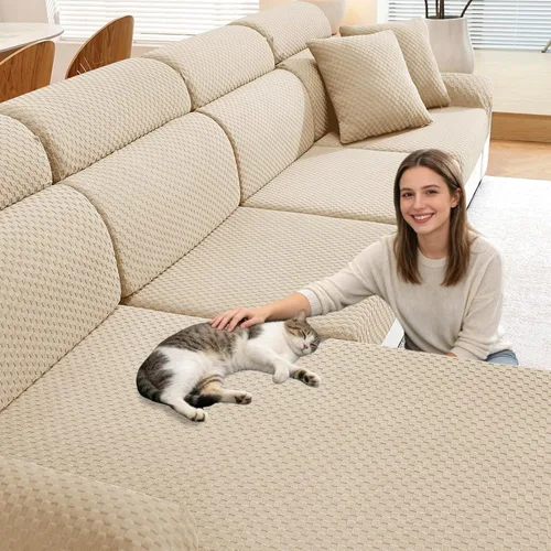Miniatura 32 de YEMYHOM 【Liquidación】 Fundas Elásticas para Cojines de 1 Pieza, Fundas de Cojín de Asiento para Sofá y Silla, Funda Suave de Sofá de Repuesto
