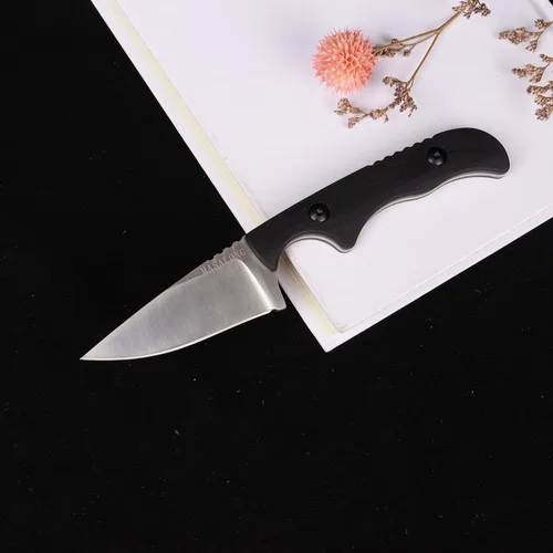 Miniatura 7 de MASALONG kni232 EDC 9Cr14MOV Cuchillo de acero inoxidable duro Cuchillos de hoja fija para acampar (punta pequeña A)