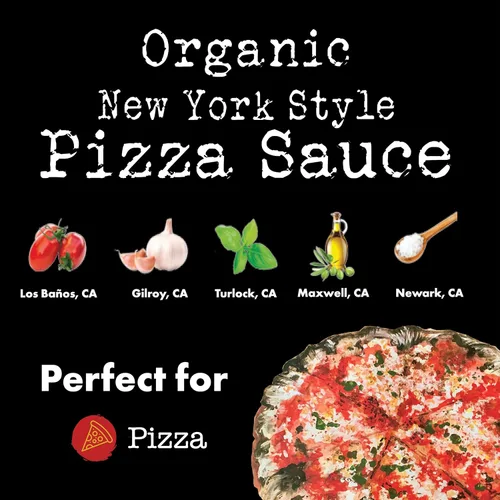 Miniatura 3 de Bianco DiNapoli Organic NY Style - Salsa de pizza de 8 onzas (paquete de 8), tomates cultivados en California madurados con vid, con ajo, especias