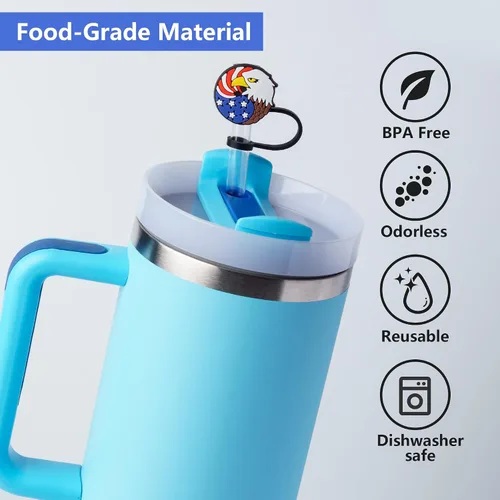 Miniatura 3 de 8 tapas con pajita para vaso Stanley de 40 oz/30 oz, cubierta de pajita reutilizable de 10 mm, accesorios bonitos para la parte superior
