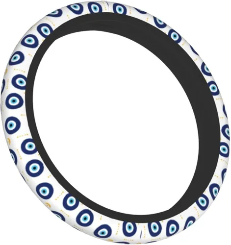 Miniatura 3 de Funda para volante MINIOZE de ojos malvados azules con luna mágica, accesorios para automóvil, linda para mujeres y niñas, universal de 15 pulgadas