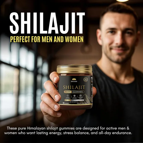Miniatura 6 de SAHAK Gomitas Shilajit, fuerza del Himalaya y apoyo energético para hombres y mujeres con Ashwagandha KSM-66, miel de manuka MGO y más de 85