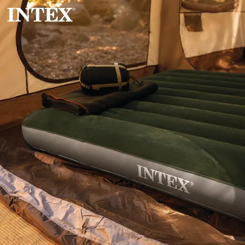 Miniatura 9 de Intex Colchón de aire 64109E Dura-Beam Standard Prestige: Fiber-Tech - Tamaño Queen - Altura de la cama de 10 pulgadas - Capacidad de peso de 600