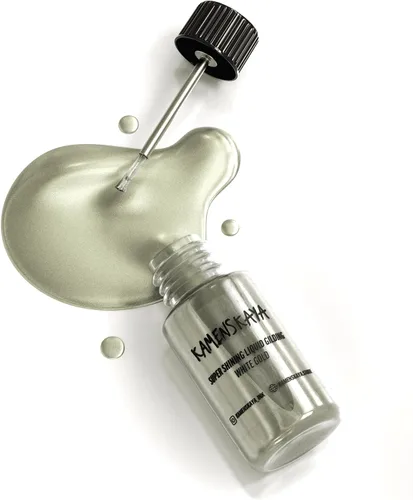 Miniatura 20 de KAMENSKAYA Liquid Silver Leaf Paint - Hoja líquida plateada de secado rápido a base de alcohol, 0.68 fl oz (0.7 fl oz)
