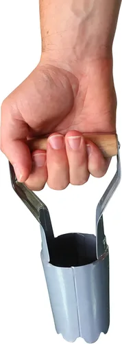 Miniatura 5 de Garden Guru - Maceta de acero para plantar bulbos, acero de alto carbono y mango tallado de madera cómodo, marcador de profundidad para plantar