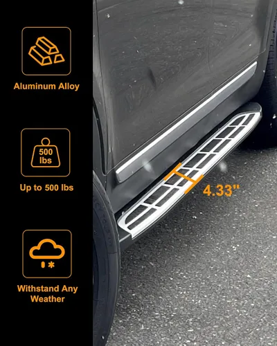 Miniatura 4 de Estribos de carga de 500 libras para Kia Telluride LX EX S SX SX-P X-Pro X-Line 2019-2025, escalón lateral de servicio pesado, sin perforación