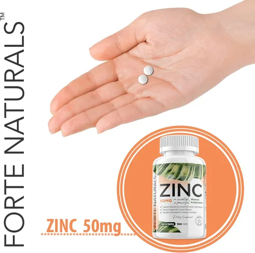 Miniatura 7 de 100 suplementos de zinc especialmente formulados para estómagos sensibles, vitaminas para adultos, suplemento diario vegano de 50 mg, sin OMG