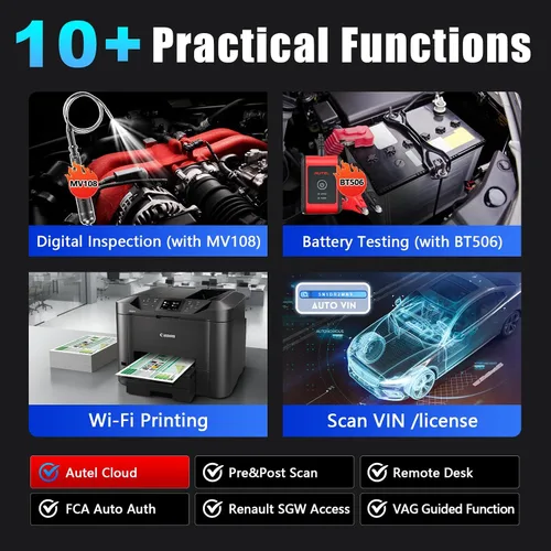 Miniatura 6 de Autel Scanner MaxiPro MP900-TS, versión TPMS de MP900 y MP900BT herramienta de escaneo bidireccional, herramienta de codificación ECU misma que