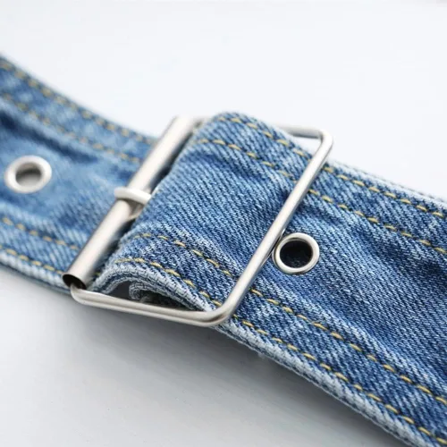 Miniatura 4 de Tong Gu 1 cinturón de mezclilla para mujer hebilla de metal estilo punk estilo vintage