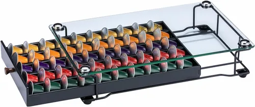 Miniatura 7 de ZCDCP Soporte para cápsulas de café, soporte para cápsulas originales de Nespresso, cajón de almacenamiento de cápsulas de café con parte superior