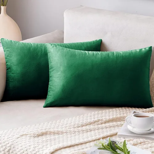 Miniatura 5 de AUSSPVOCT Ative - Juego de 2 fundas de almohada de terciopelo suave, 12 x 20 pulgadas, fundas de cojín cuadradas para sofá, cama, automóvil, sala