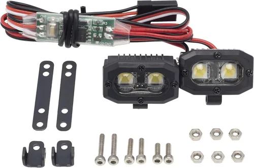 Miniatura 11 de DKKY Luces de Coche RC LED Reflectores Escala 1/10 Accesorios de Crawler RC para Axial SCX10 90046 Traxxas TRX4 TRX6 Wraith RR10 MST Redcat Gen8