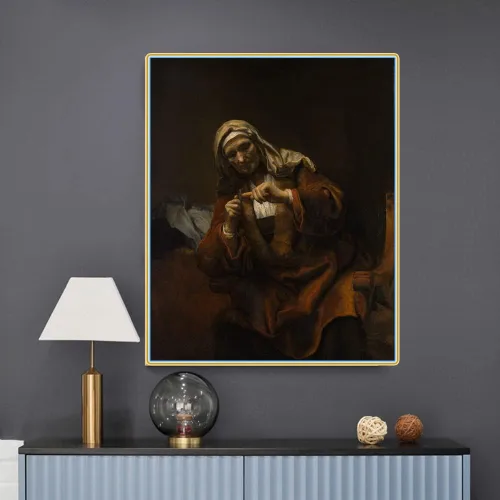 Miniatura 32 de Rembrandt - Kit de pintura de diamantes para adultos, 5D con taladro redondo completo, kit de pintura de diamantes para decoración del hogar