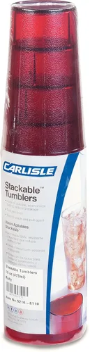 Vasos de plástico Carlisle, apilables, resistentes a la rotura, sin BPA, 16 onza, Rubí