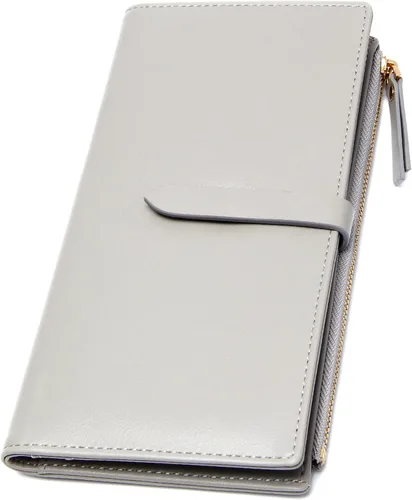 Miniatura 17 de Billeteras delgadas para mujer, tarjetero RFID plegable con bolsillo con cremallera, Mandala azul, Delgado