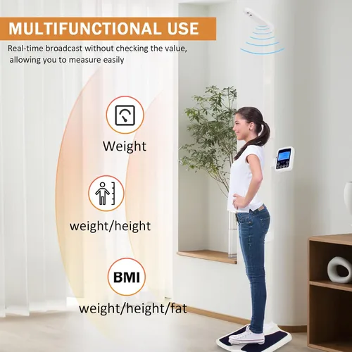 Miniatura 5 de Báscula digital profesional para médicos, escala ultrasónica de altura y peso, báscula de medición médica multifuncional para medición