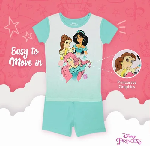 Miniatura 5 de Disney Conjunto de pijama de algodón ajustada de 6 piezas para niñas Frozen Princesas Minnie Mouse