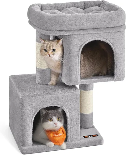 Miniatura 21 de Feandrea Árbol para gatos, torre para gatos de 26.4 pulgadas, condominio de felpa para gatitos de hasta 7 libras, percha grande, 2 cuevas, poste