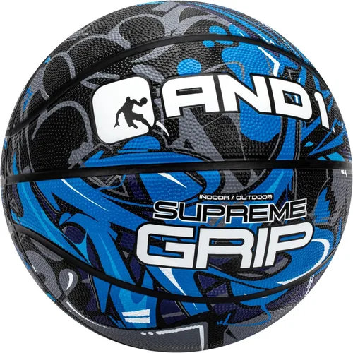 Miniatura 8 de AND1 Supreme Grip - Pelota de baloncesto de goma de tamaño 7 (29.5 pulgadas) con construcción de canal profundo, pelota oficial de Streetball, hecha