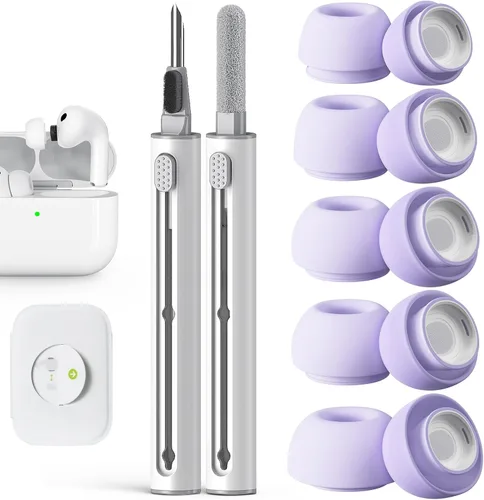 Miniatura 44 de Pohgelan Compatible con AirPods Pro de 2ª/1ª Generación Puntas de Repuesto para Auriculares, con Orificio de Reducción de Ruido y Pantalla
