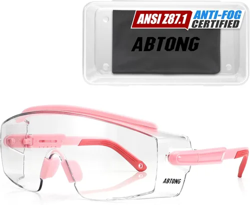 Miniatura 8 de Gafas de Seguridad Sobre Anteojos — Gafas de Seguridad Certificadas ANSI Z87.1 con Lentes Envolventes Transparentes UV380 Antivaho y Antirrayaduras