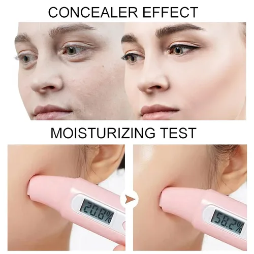 Miniatura 7 de 2 unidades de cojín de aire de cabeza de hongo CC crema BB Base de cobertura completa, base de control de aceite mate de 24 horas con base
