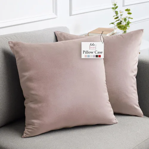 Miniatura 11 de lalaLOOM Juego de 2 fundas de almohada lujosas de terciopelo sedoso, 18 x 18 pulgadas, fundas de almohada decorativas más suaves, cremallera oculta