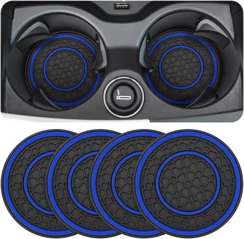 Miniatura 22 de Osilly Paquete de 2 posavasos de automóvil para portavasos de automóvil de 2.75 pulgadas, antideslizantes, antipolvo, universales, impermeables