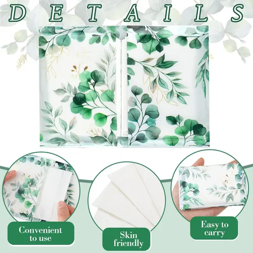 Miniatura 3 de Geyee 50 Paquetes de Pañuelos Faciales de Viaje Pañuelos Desechables de Bolsillo para Invitados de Boda Viaje Escuela Bolso Suministros