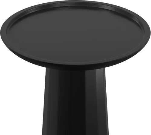 Miniatura 7 de SIMPLIHOME Dayton - Mesa auxiliar redonda contemporánea de madera maciza de mango de 13 pulgadas de ancho en negro, completamente ensamblada