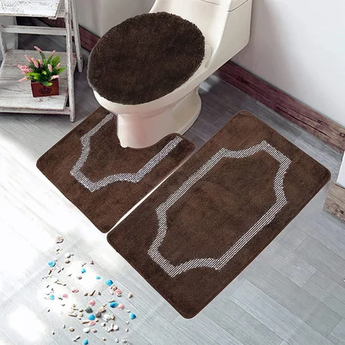 Miniatura 8 de YHF - Alfombras de baño de 20 x 32 pulgadas, extra gruesas y suaves, de microfibra peluda, lavables a máquina, alfombras de baño absorbentes, tapete