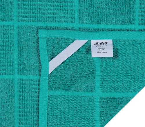 Miniatura 6 de AMOUR INFINI Paquete de 4 Toallas de Cocina Absorbentes, de Secado Rápido de Algodón Terry Premium Paños de Cocina con Asa para Colgar 16 x 28 Caja