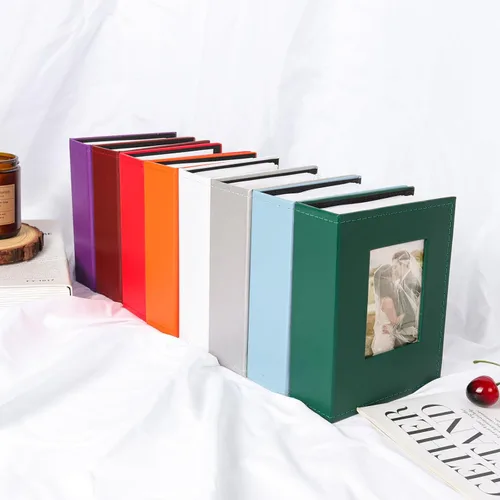 Miniatura 7 de RECUTMS - Álbum de fotos pequeño de 4 x 6 pulgadas, cada uno con 26 páginas transparentes para 52 fotos, álbumes mini de piel sintética premium