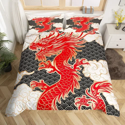 Miniatura 34 de Erosebridal Juego de ropa de cama para niños, juego de funda de edredón de sirena tamaño individual, funda de edredón femenina de escamas de peces